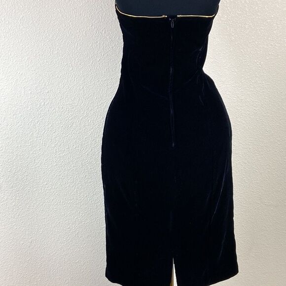 Vintage Karen Lucas For Niki ILGWU Made In USA Velvet Woman Dress Size 12 - Picture 7 of 16